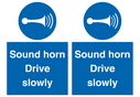 sound-horn-drive-slowly-warehousing-and-delivery-sign~